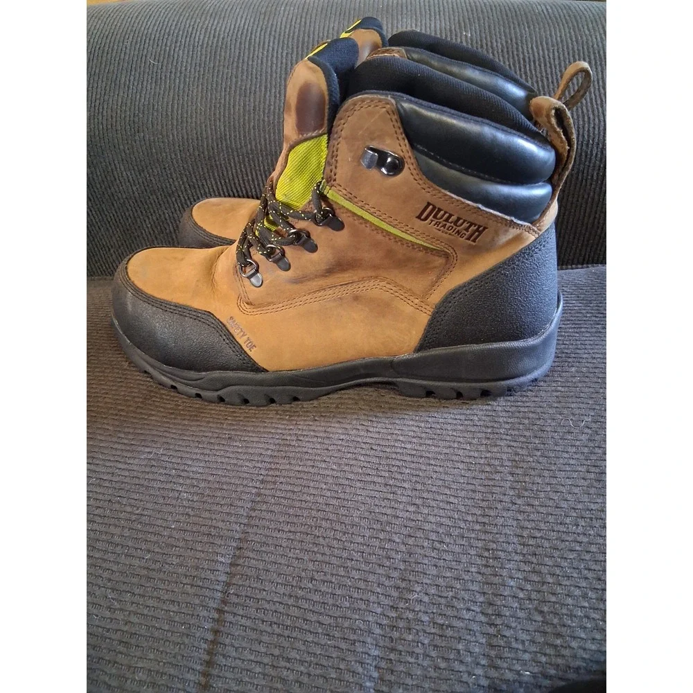 Duluth Trading Co Jackpine Safety Toe Waterproof Work Boots‎ Mens 10.5 Leather